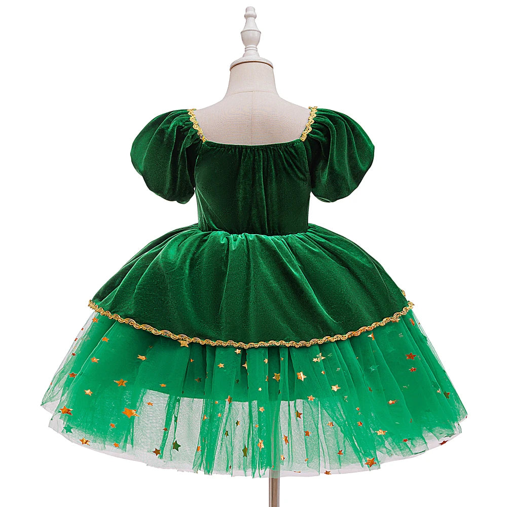 Bow Accent Holiday Princess Dress