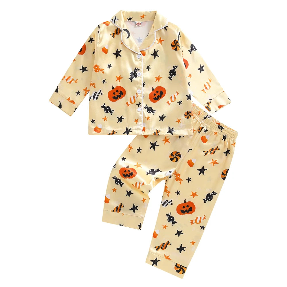 Kids Halloween Satin Pajamas