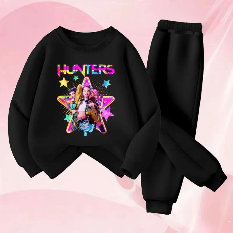 Cartoon Printed Kids Sweatshirt Set
