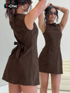Minimalist Sleeveless A-Line Mini Dress