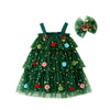 Sequin Layered Tutu Christmas Dress