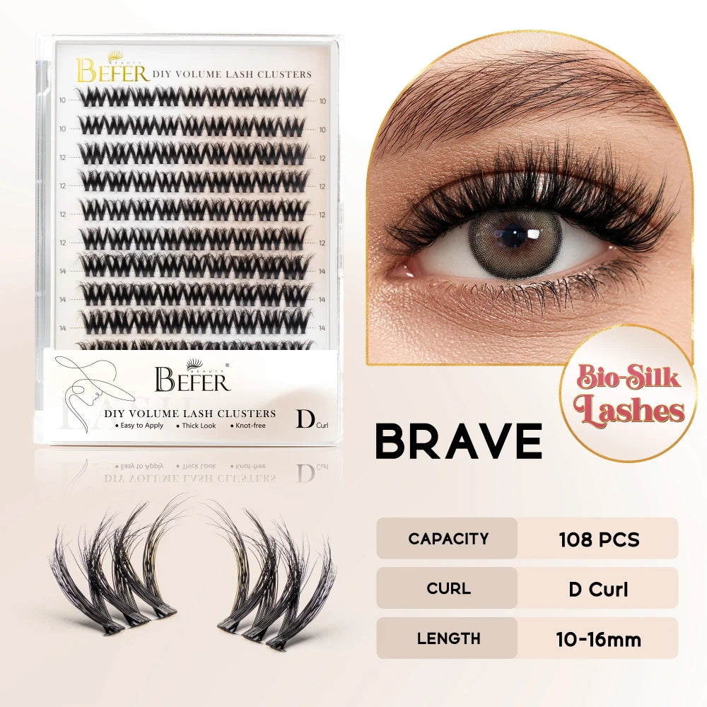 Natural Fluffy DIY Lash Clusters