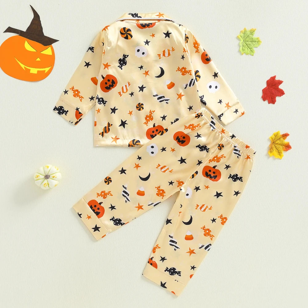 Kids Halloween Satin Pajamas