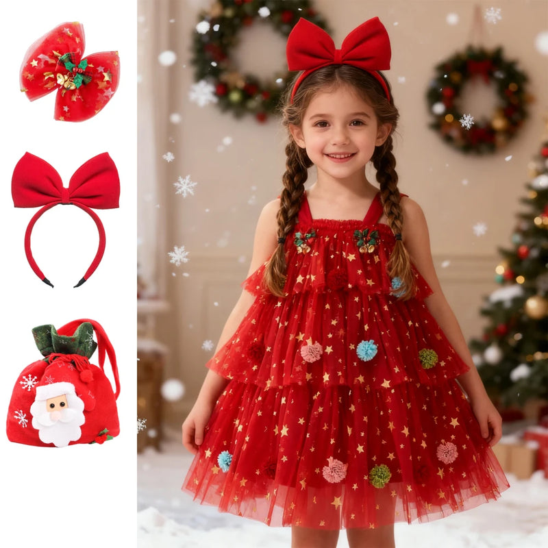 Sequin Layered Tutu Christmas Dress