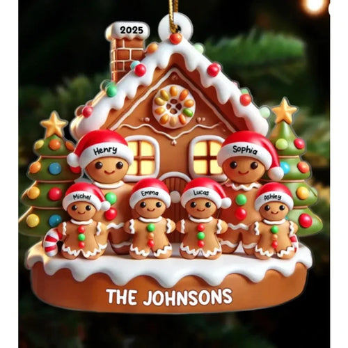 Acrylic Gingerbread House Christmas Ornament