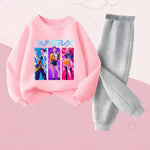 Cartoon Printed Kids Sweatshirt Set