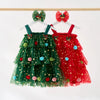Sequin Layered Tutu Christmas Dress
