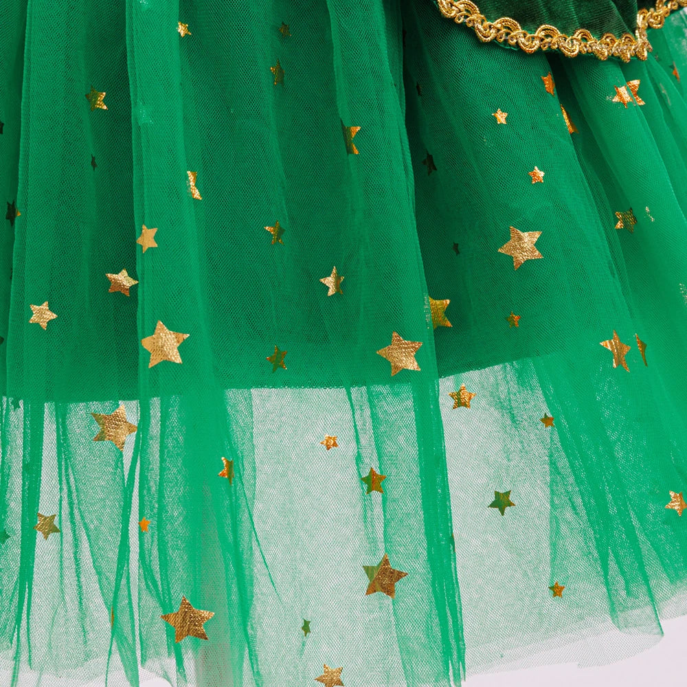 Bow Accent Holiday Princess Dress