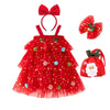 Sequin Layered Tutu Christmas Dress