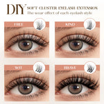 Natural Fluffy DIY Lash Clusters