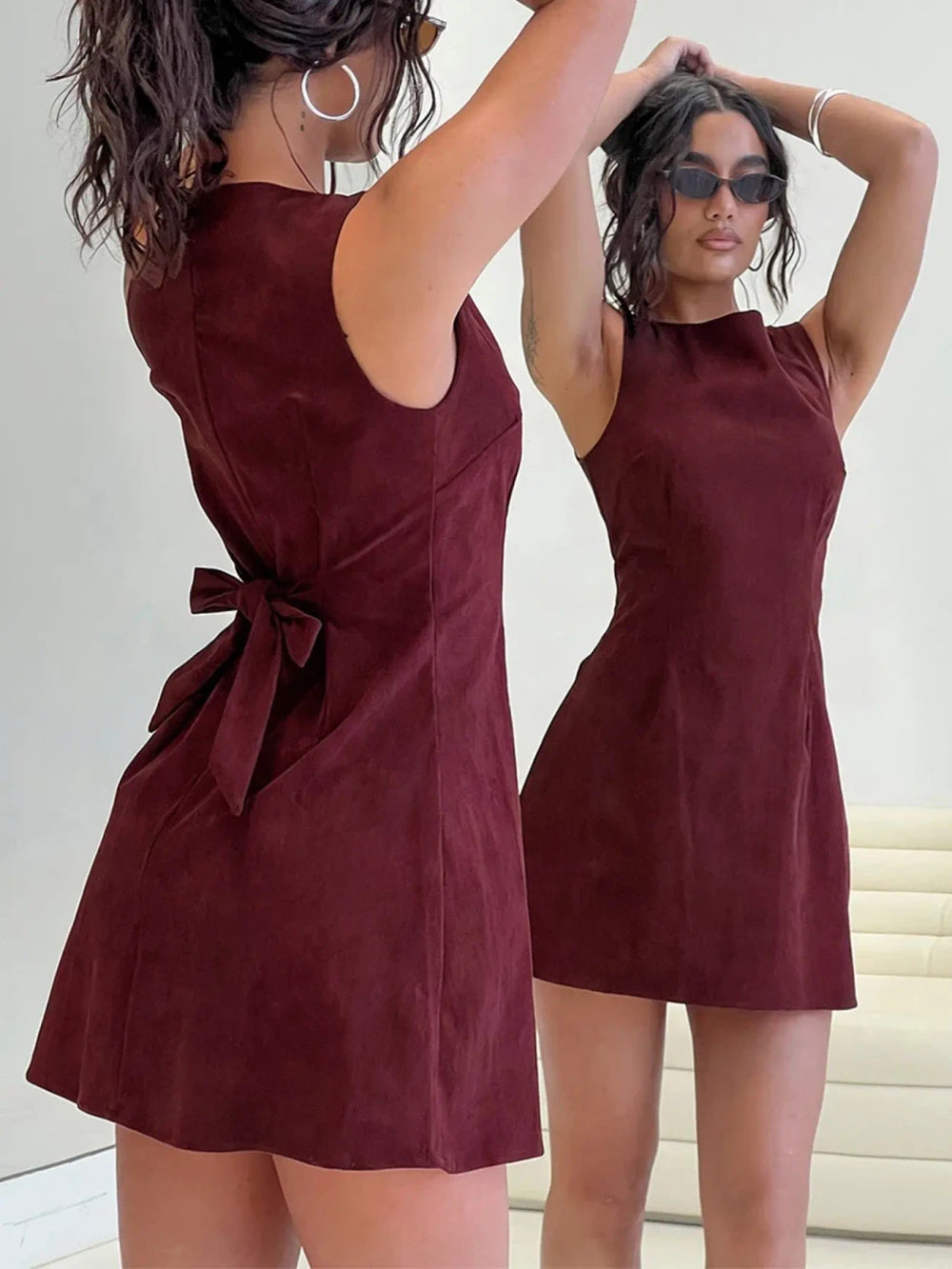 Minimalist Sleeveless A-Line Mini Dress