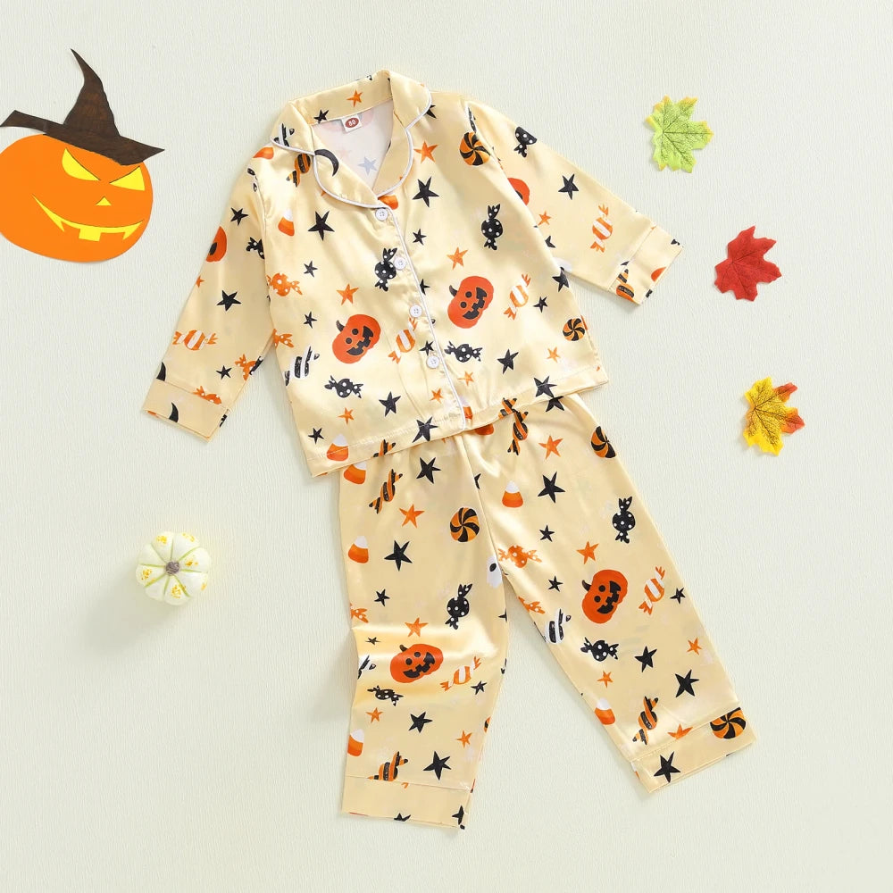 Kids Halloween Satin Pajamas