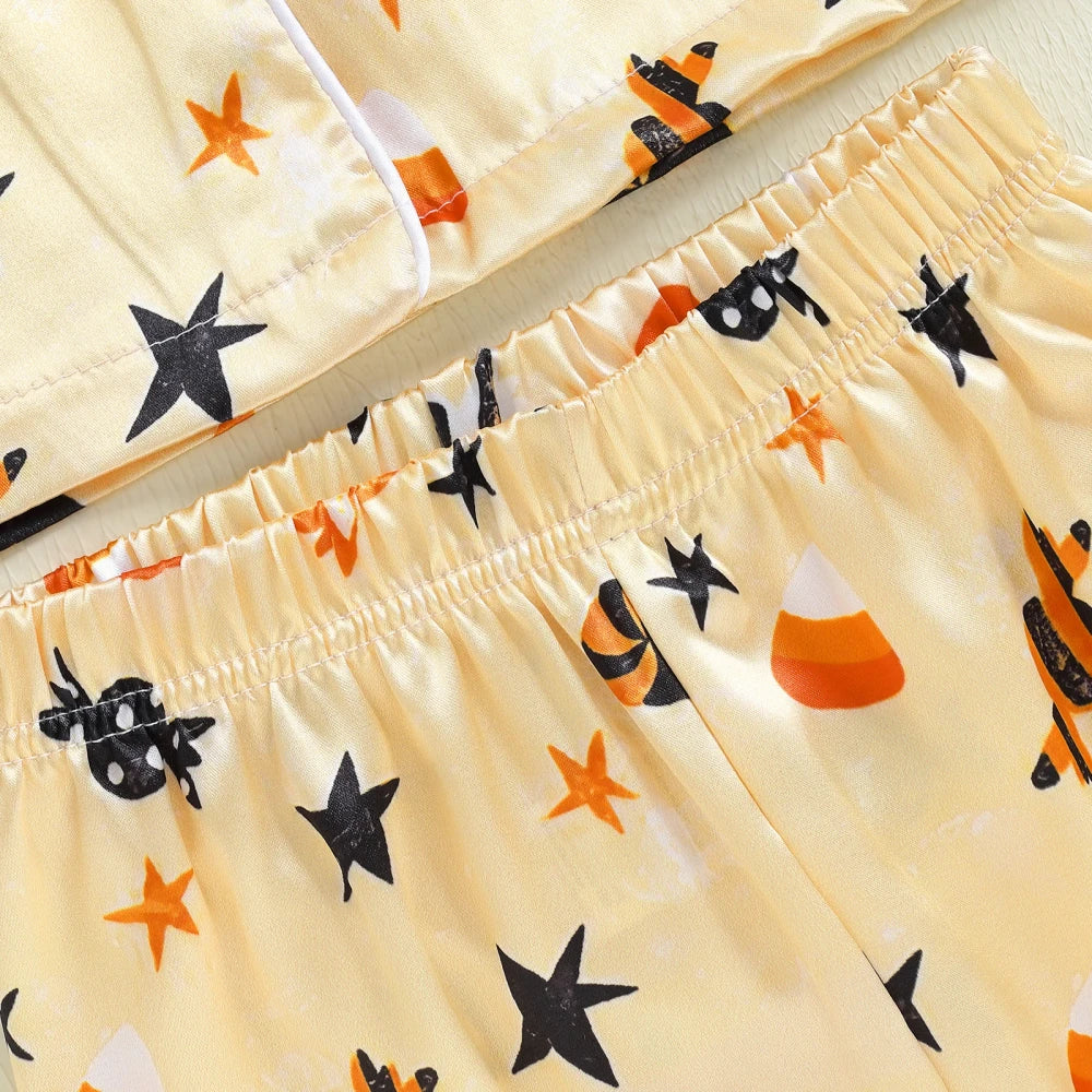 Kids Halloween Satin Pajamas