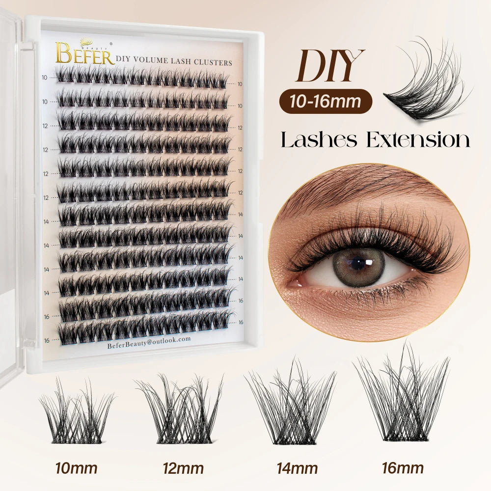Natural Fluffy DIY Lash Clusters