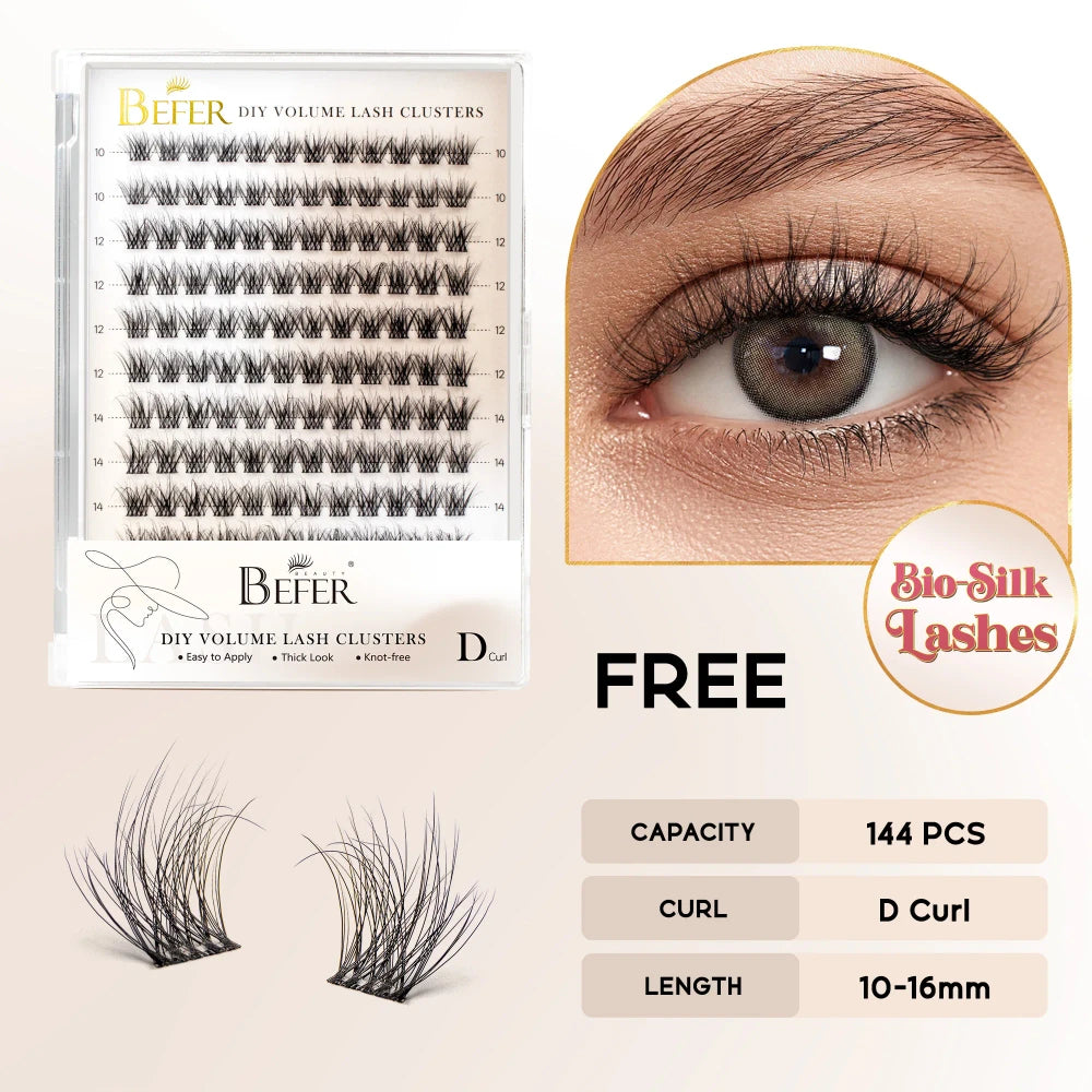 Natural Fluffy DIY Lash Clusters